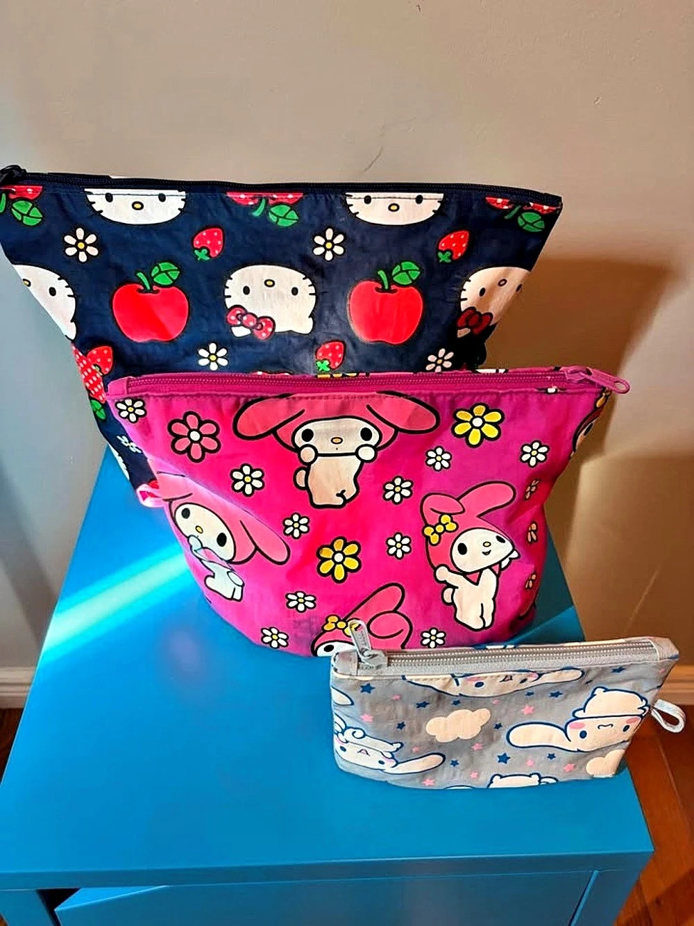 Baggu Hello Kitty and Friends x Baggu Go Pouch Set Go Pouch Set Pink & Blue